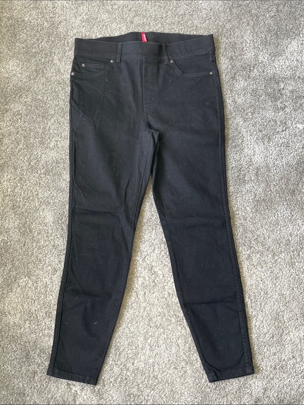 NWOT SPANX Black Skinny Jeans - Size Large
